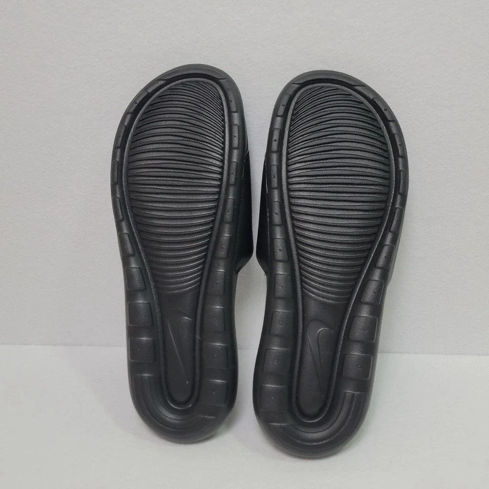Nike Sandals Men Size 14 Triple Black Victori One Slide Slip On  CN9675-003 #S18